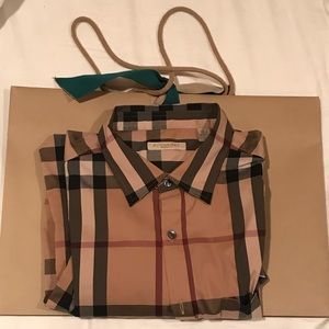Burberry Check Long Sleeve Shirt